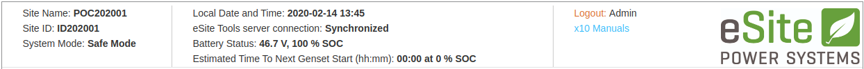 Figure 4.2. eSite Web header.
